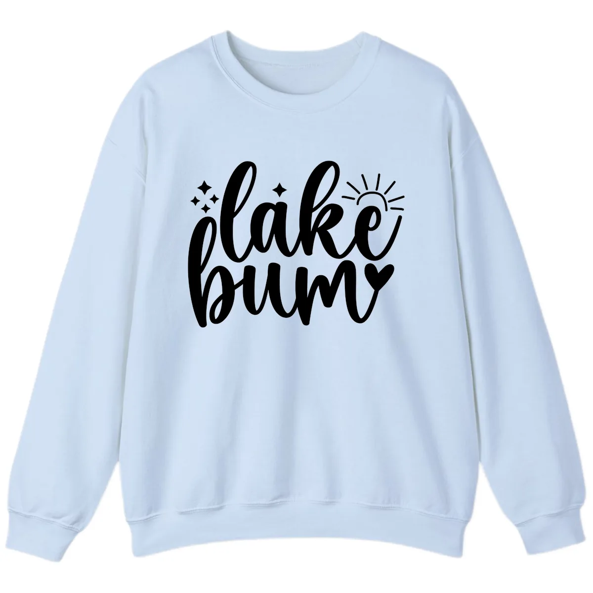 Lake Bum Lifestyle Apparel Sweatshirt in Light Blue