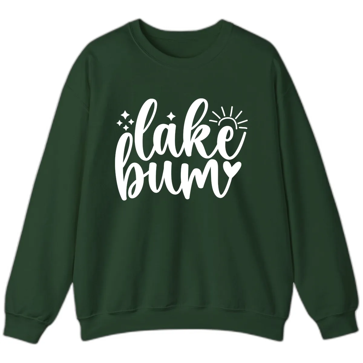 Lake Bum Lifestyle Apparel Sweatshirt in Forest Green