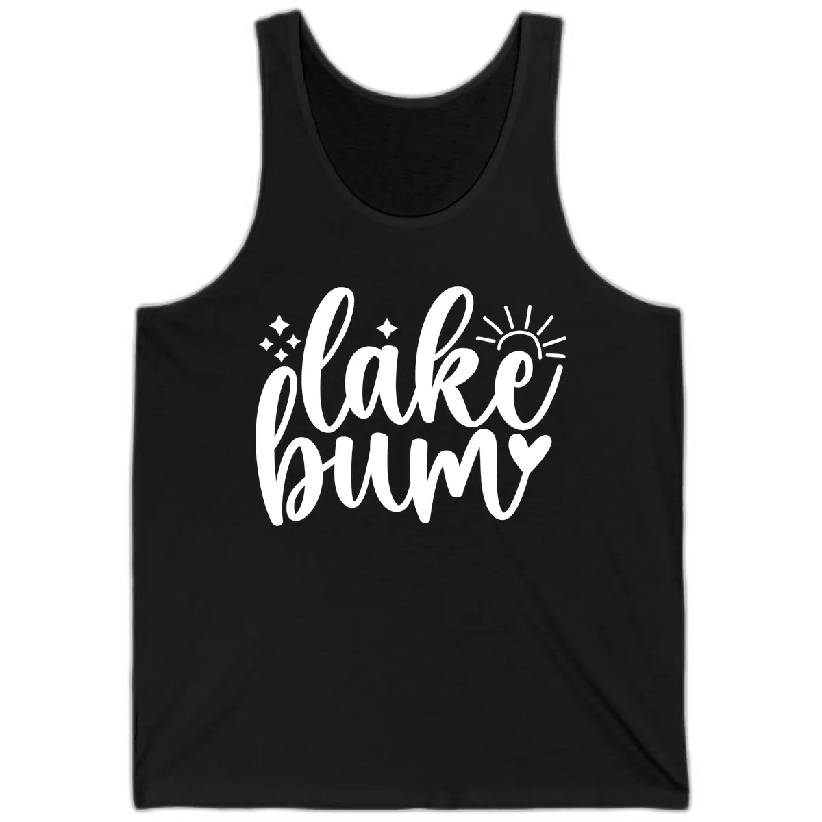 Lake Bum Lifestyle Apparel Tank in Black