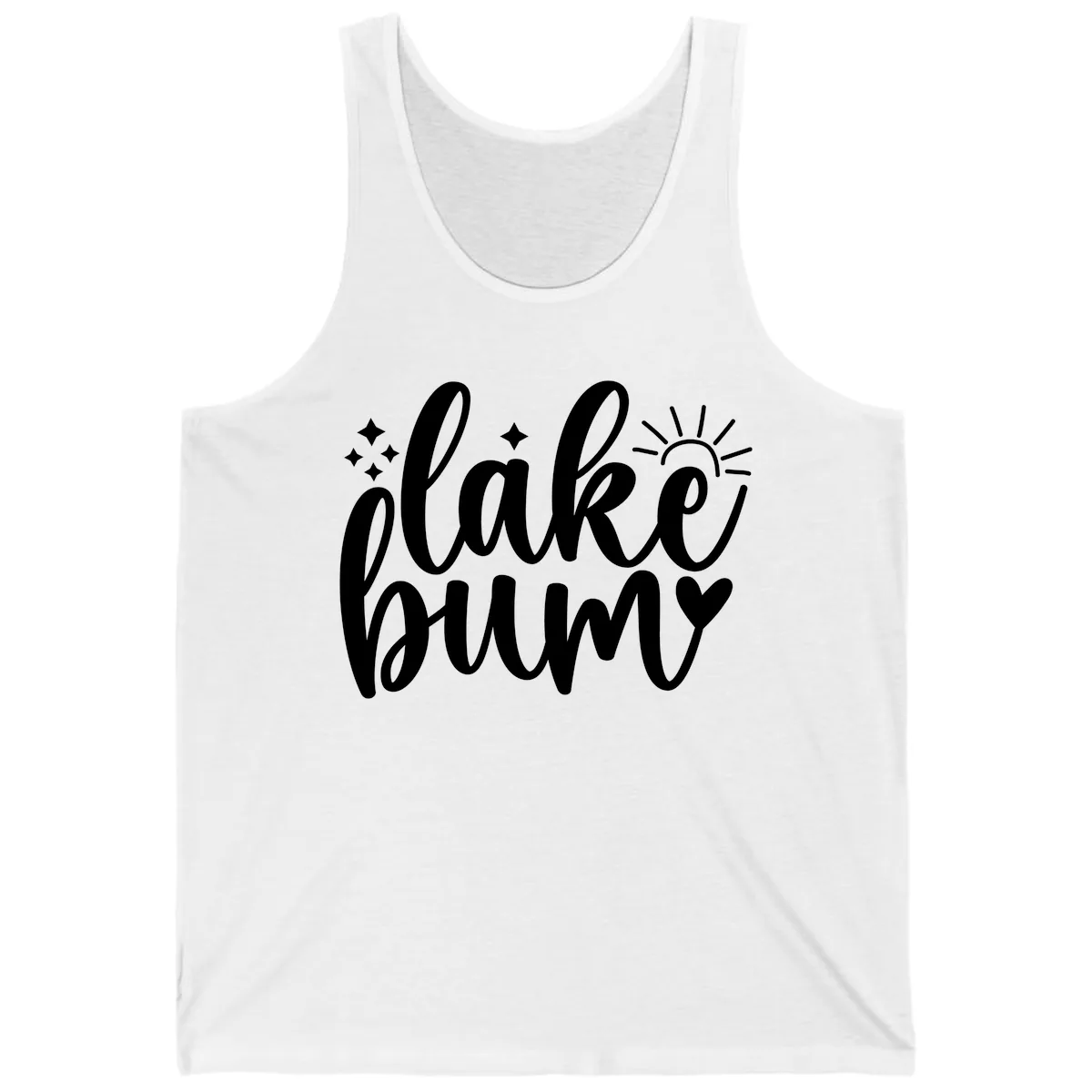 Lake Bum Lifestyle Apparel Tank in White
