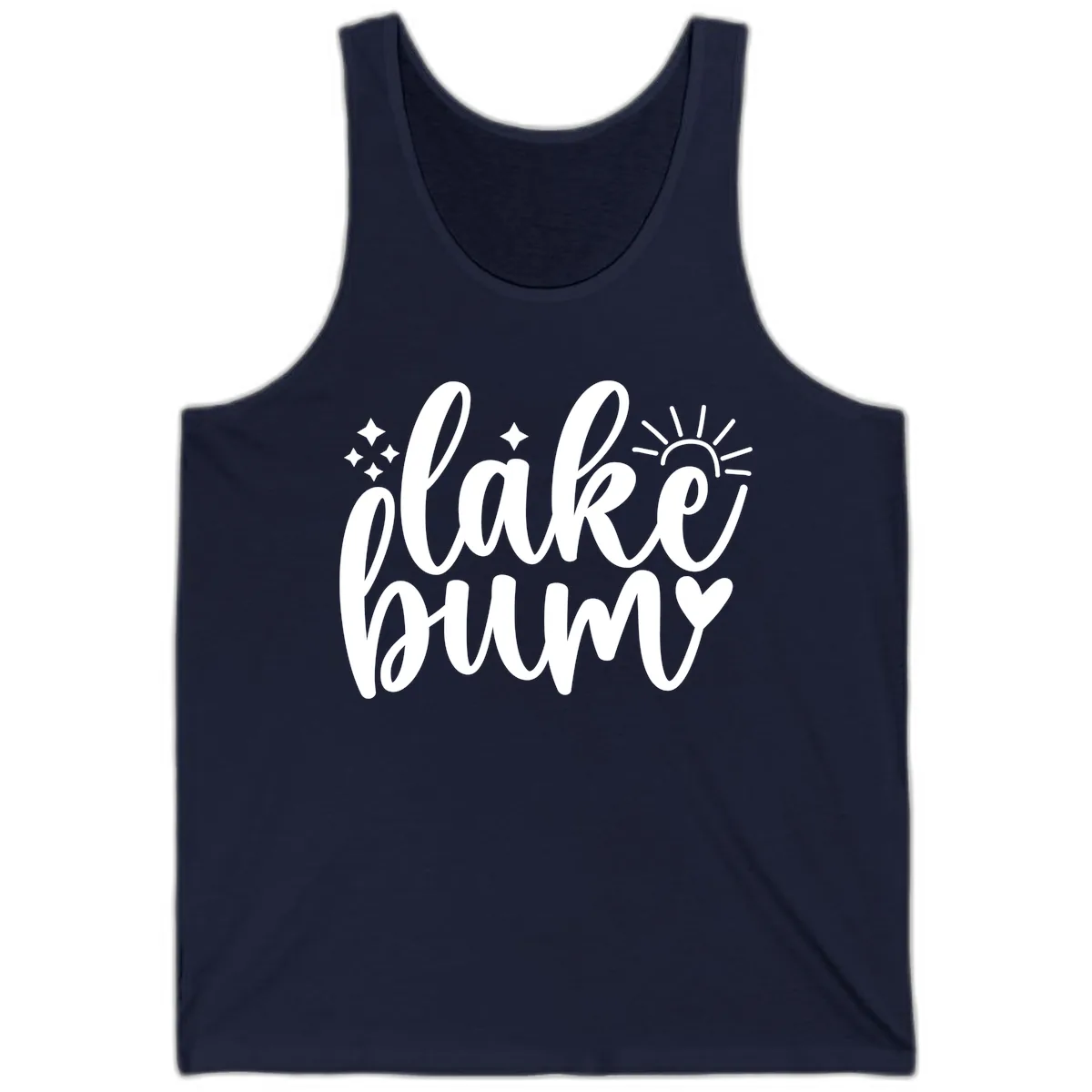 Lake Bum Lifestyle Apparel Tank in Navy