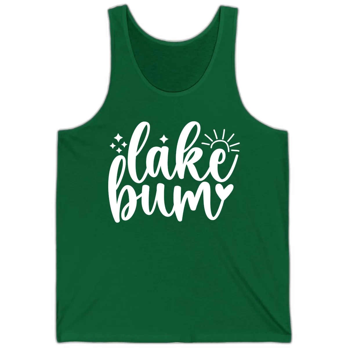 Lake Bum Lifestyle Apparel Tank in Kelly