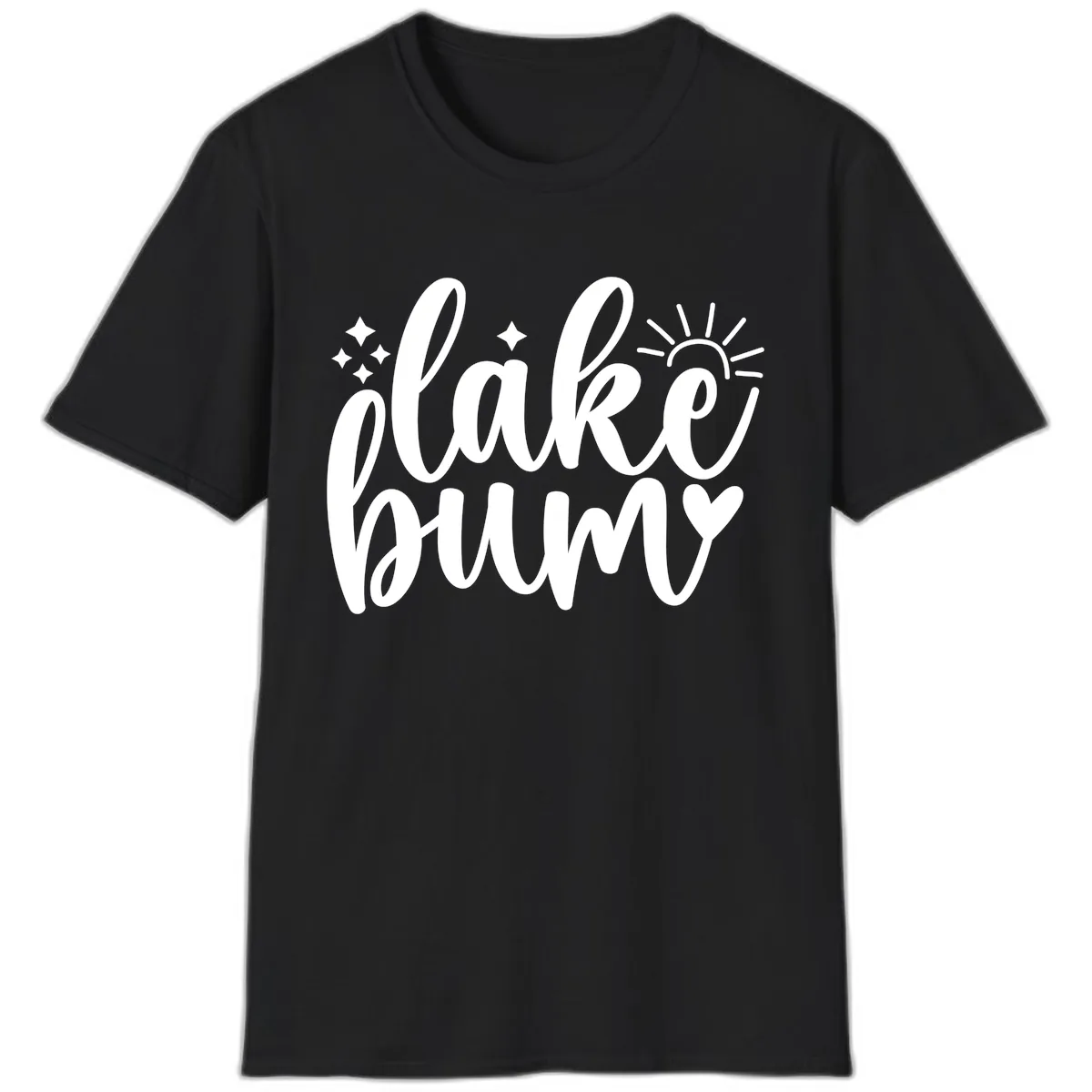 Lake Bum Lifestyle Apparel T-Shirt in Black