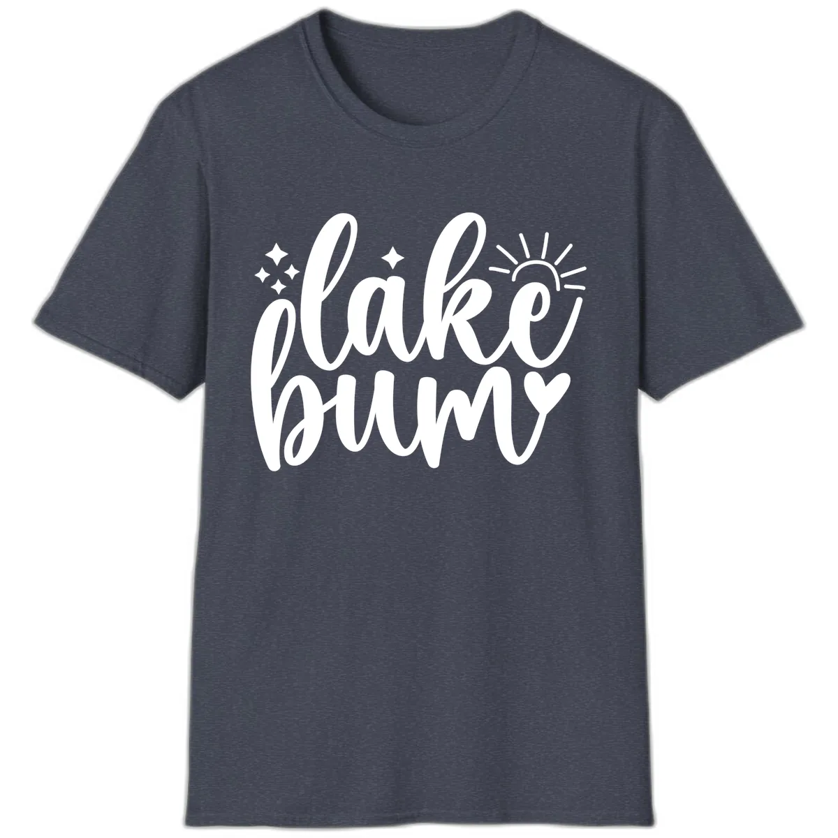 Lake Bum Lifestyle Apparel T-Shirt in Heather Navy
