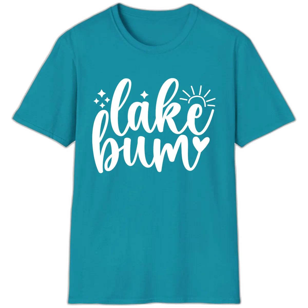 Lake Bum Lifestyle Apparel T-Shirt in Tropical Blue