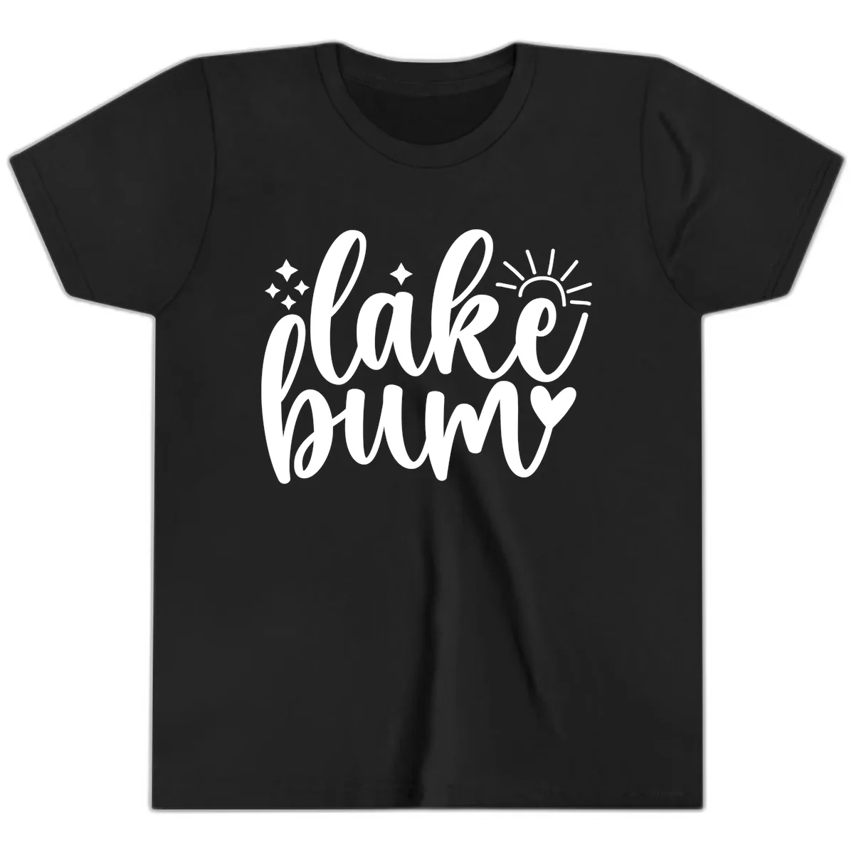 Lake Bum Lifestyle Apparel Youth T-Shirt in Black