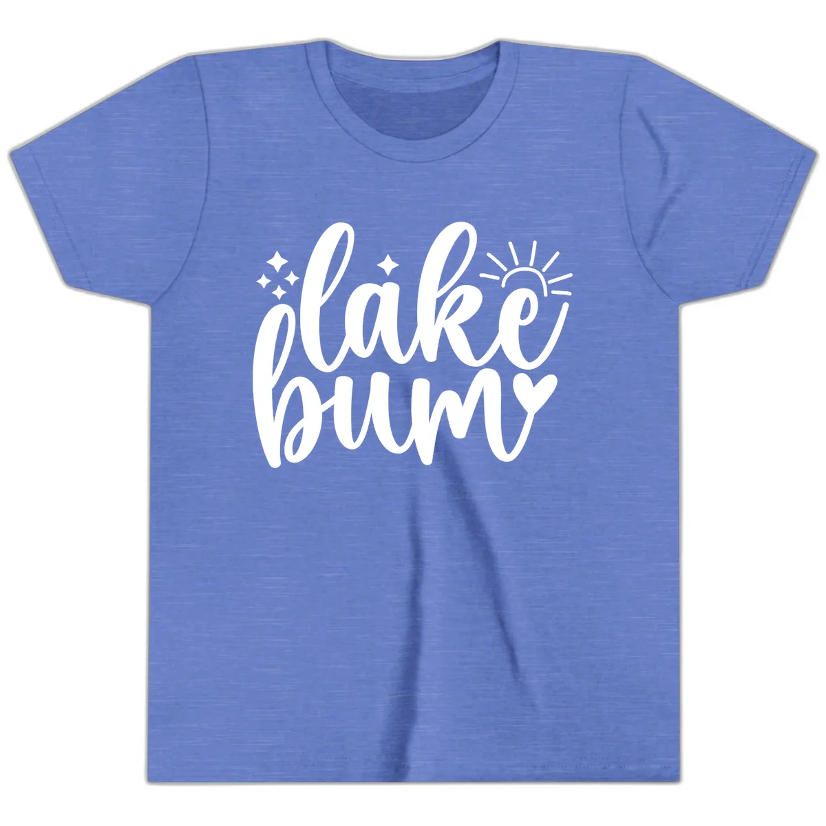 Lake Bum Lifestyle Apparel Youth T-Shirt in Heather Columbia Blue