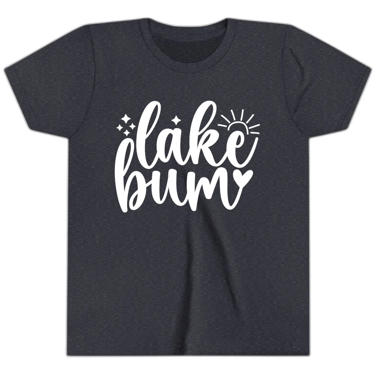 Lake Bum Lifestyle Apparel Youth T-Shirt in Heather Navy