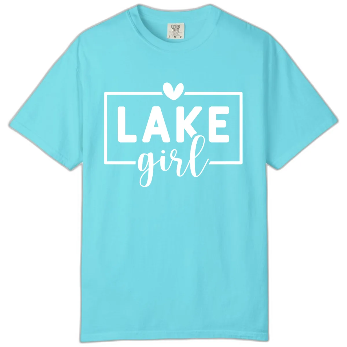 Lake Girl Lifestyle Apparel Comfort Color in Lagoon Blue