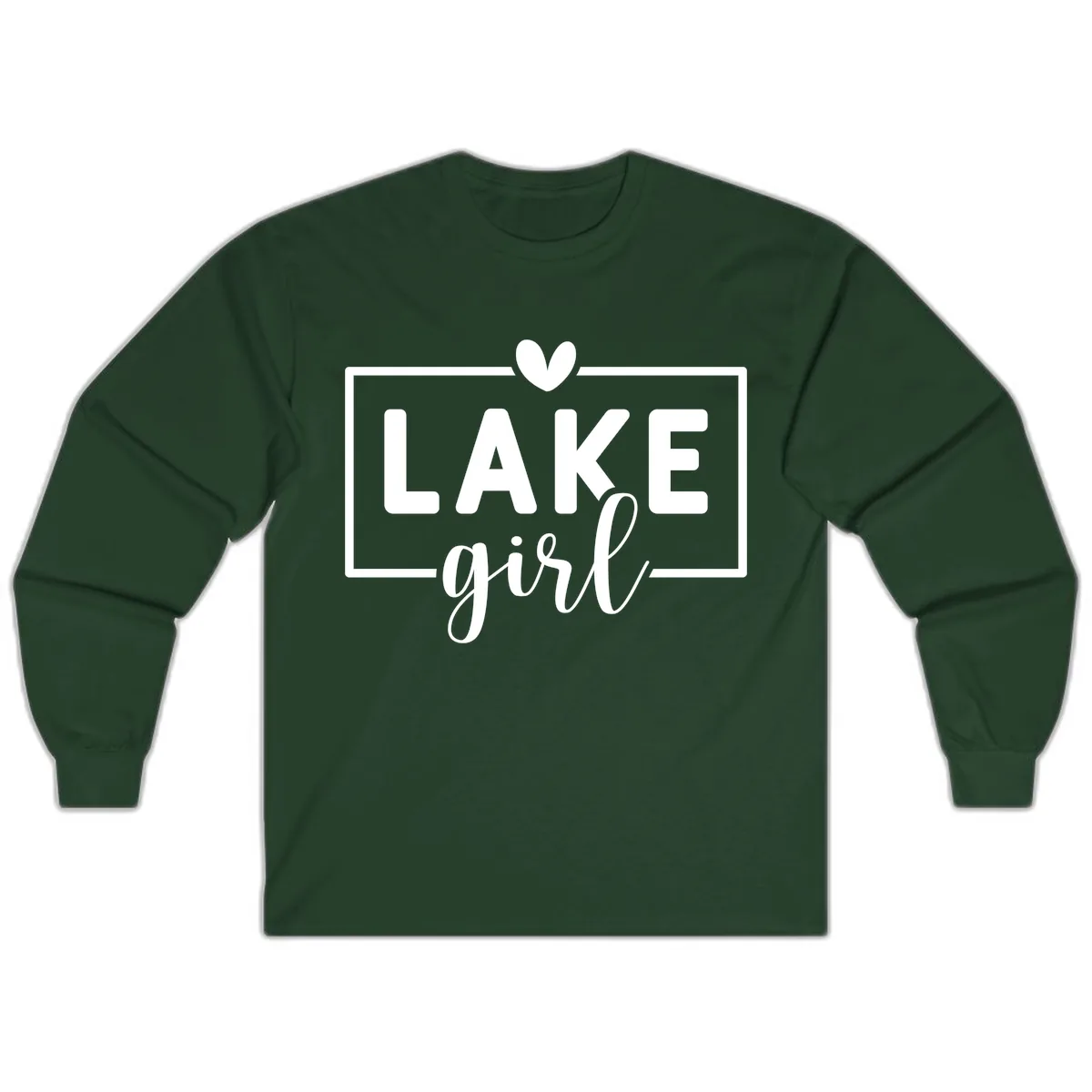 Lake Girl Lifestyle Apparel Long Sleeve in Forest Green