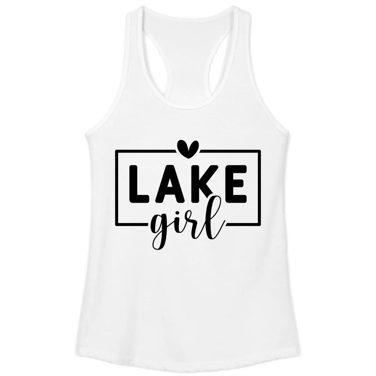 Lake Girl Lifestyle Apparel Ladies Tank in White