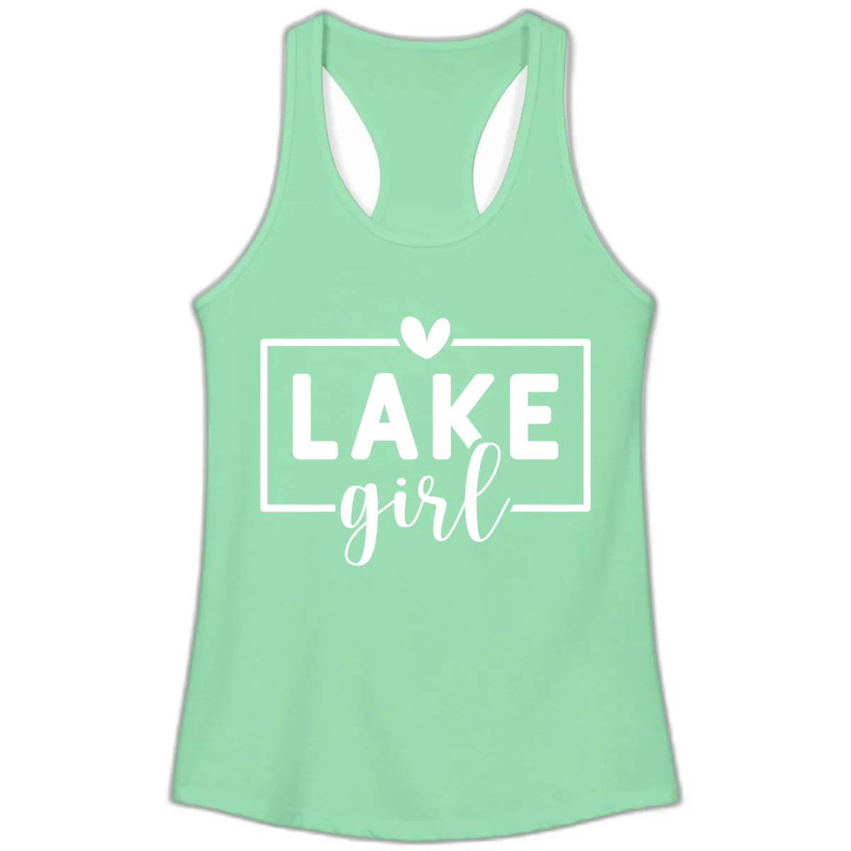 Lake Girl Lifestyle Apparel Ladies Tank in Solid Mint