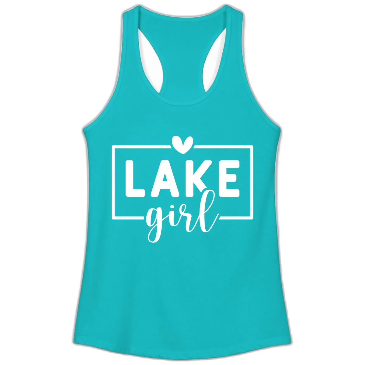 Lake Girl Lifestyle Apparel Ladies Tank in Tahiti Blue
