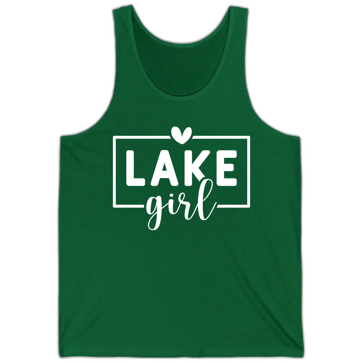 Lake Girl Lifestyle Apparel Tank in Kelly