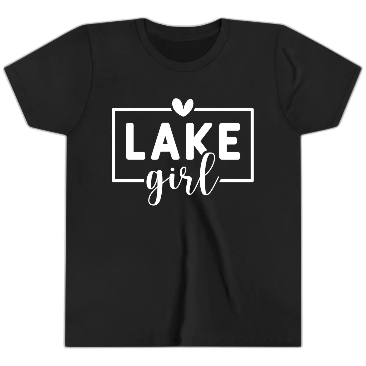Lake Girl Lifestyle Apparel Youth T-Shirt in Black