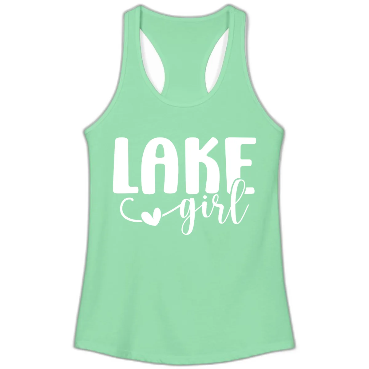 Lake Girl Lifestyle Apparel Ladies Tank in Solid Mint