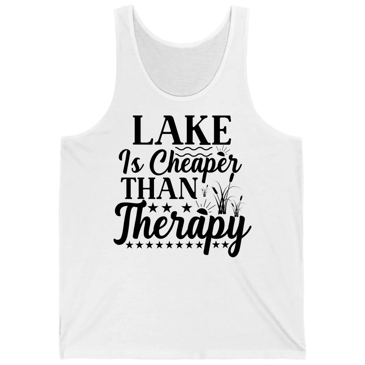 Lake Is Cheaper Than Therapy Design Tank in White
