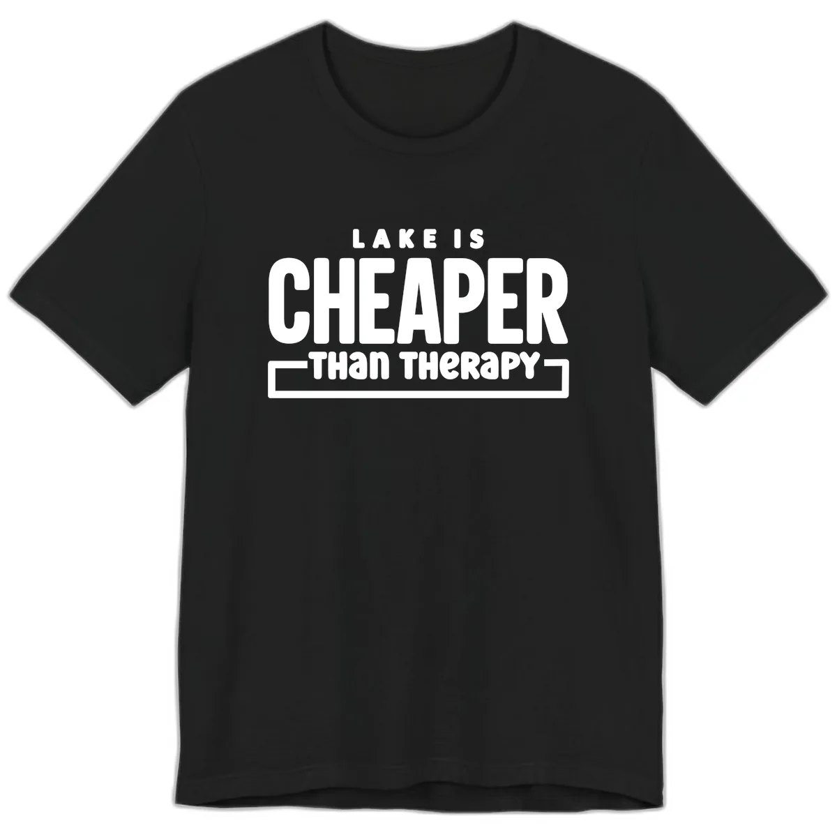Lake Is Cheaper Than Therapy Premium T-Shirt in Black