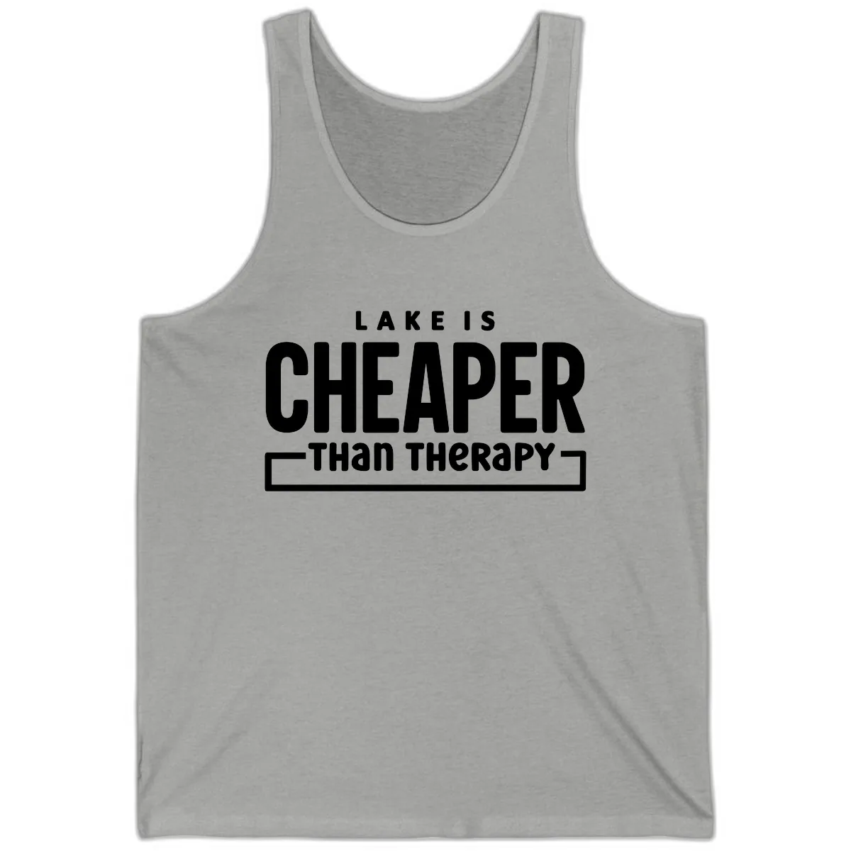 Lake Is Cheaper Than Therapy Tank in Athletic Heather