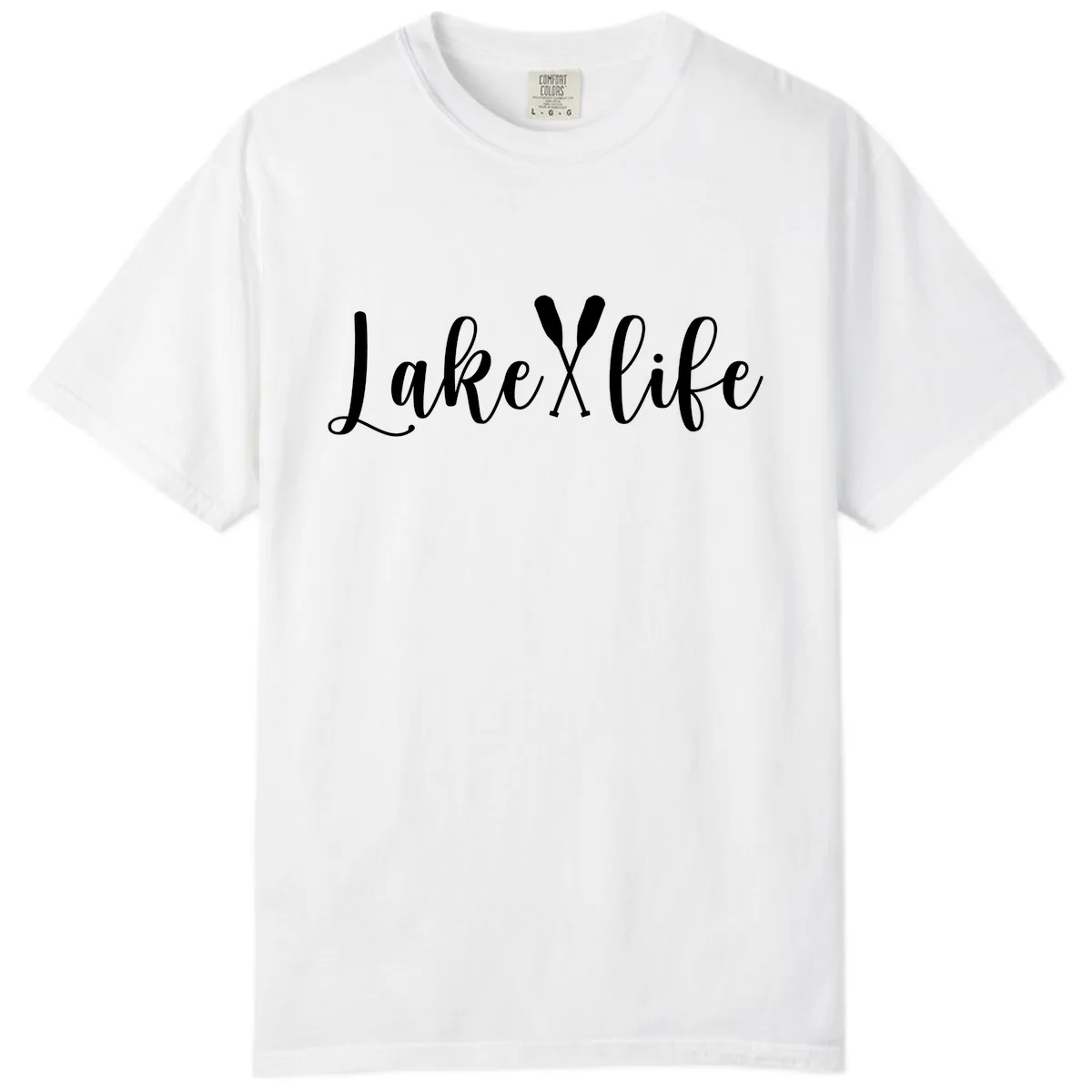 Lake Life Oar Design Comfort Color in White