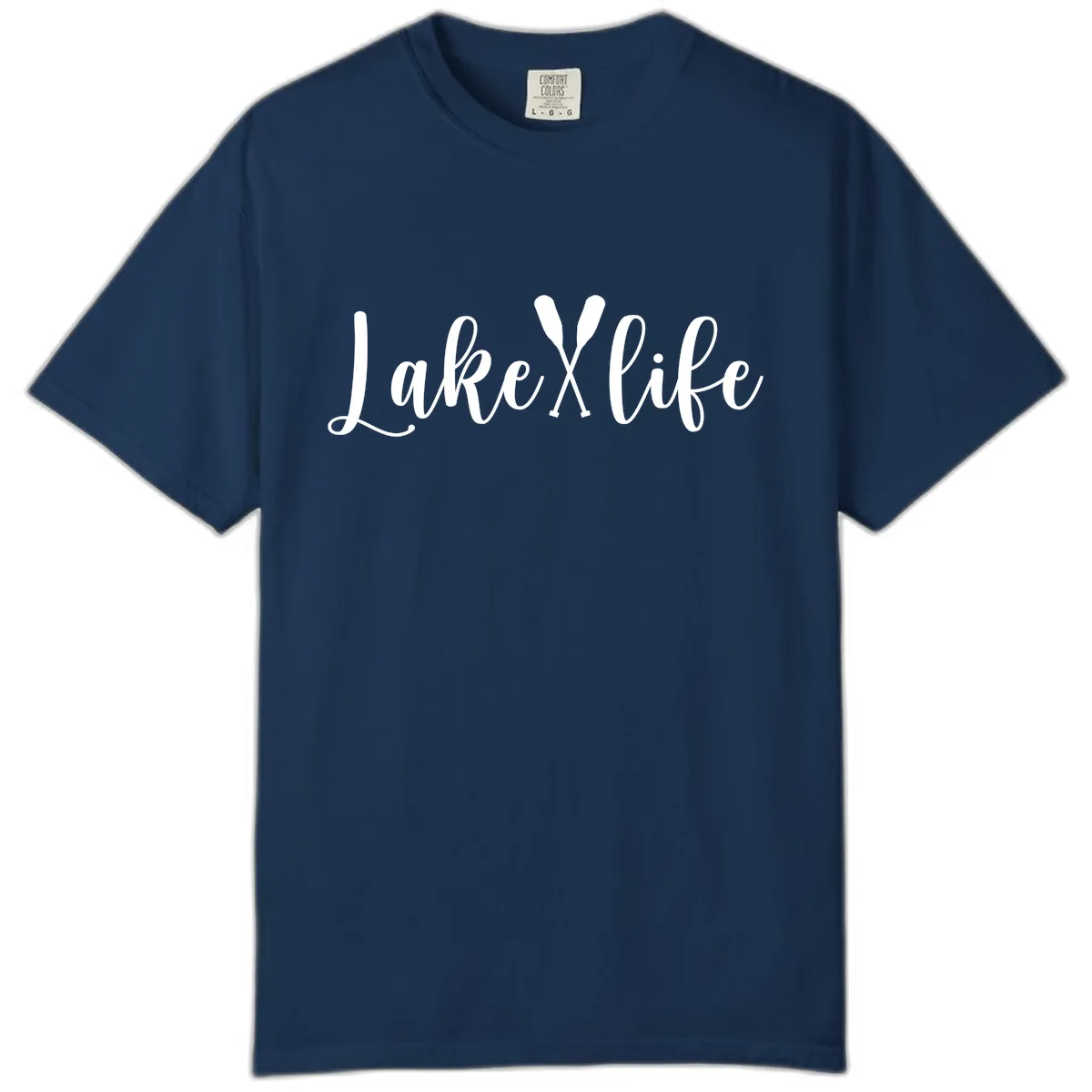 Lake Life Oar Design Comfort Color in Navy