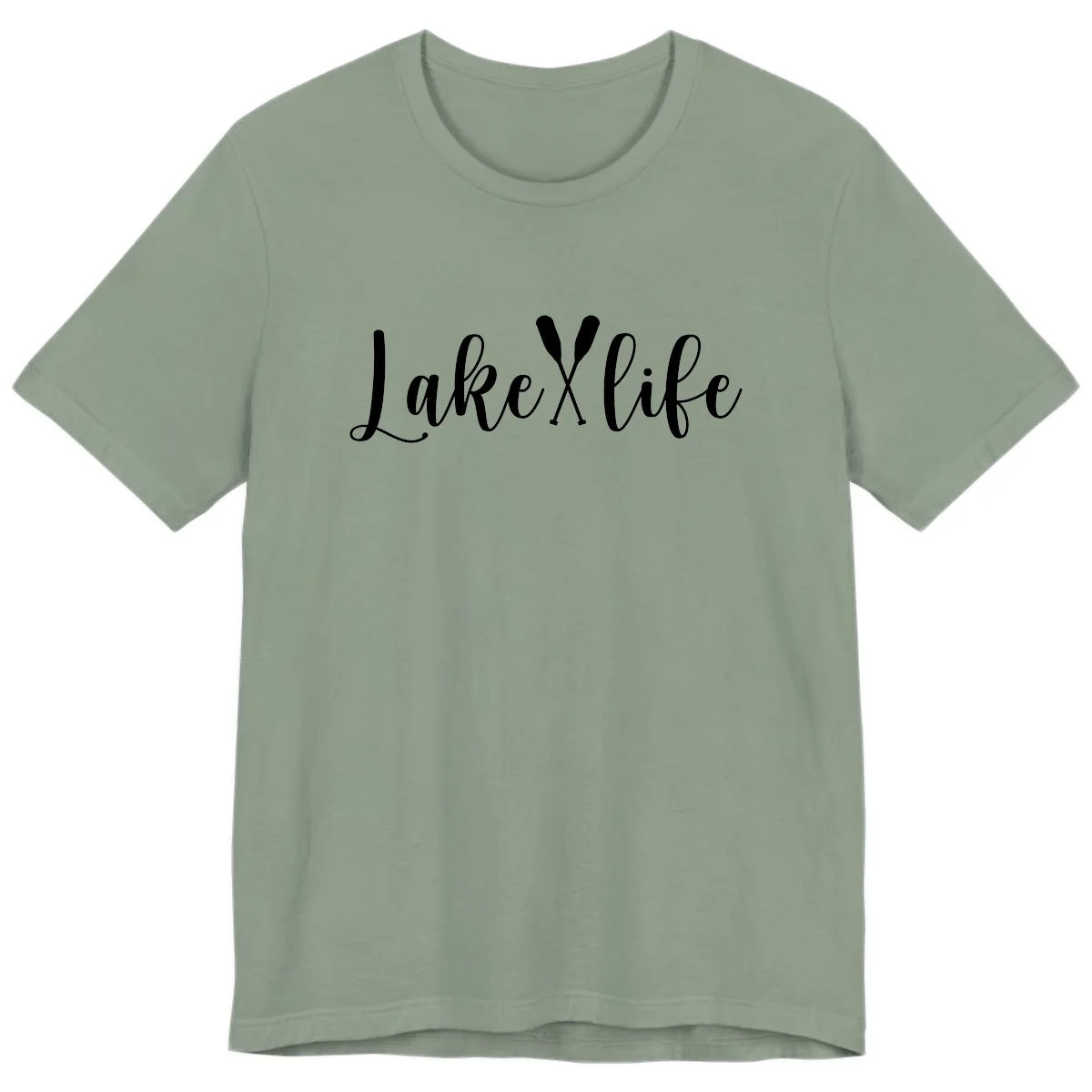 Lake Life Oar Design Premium T-Shirt in Sage