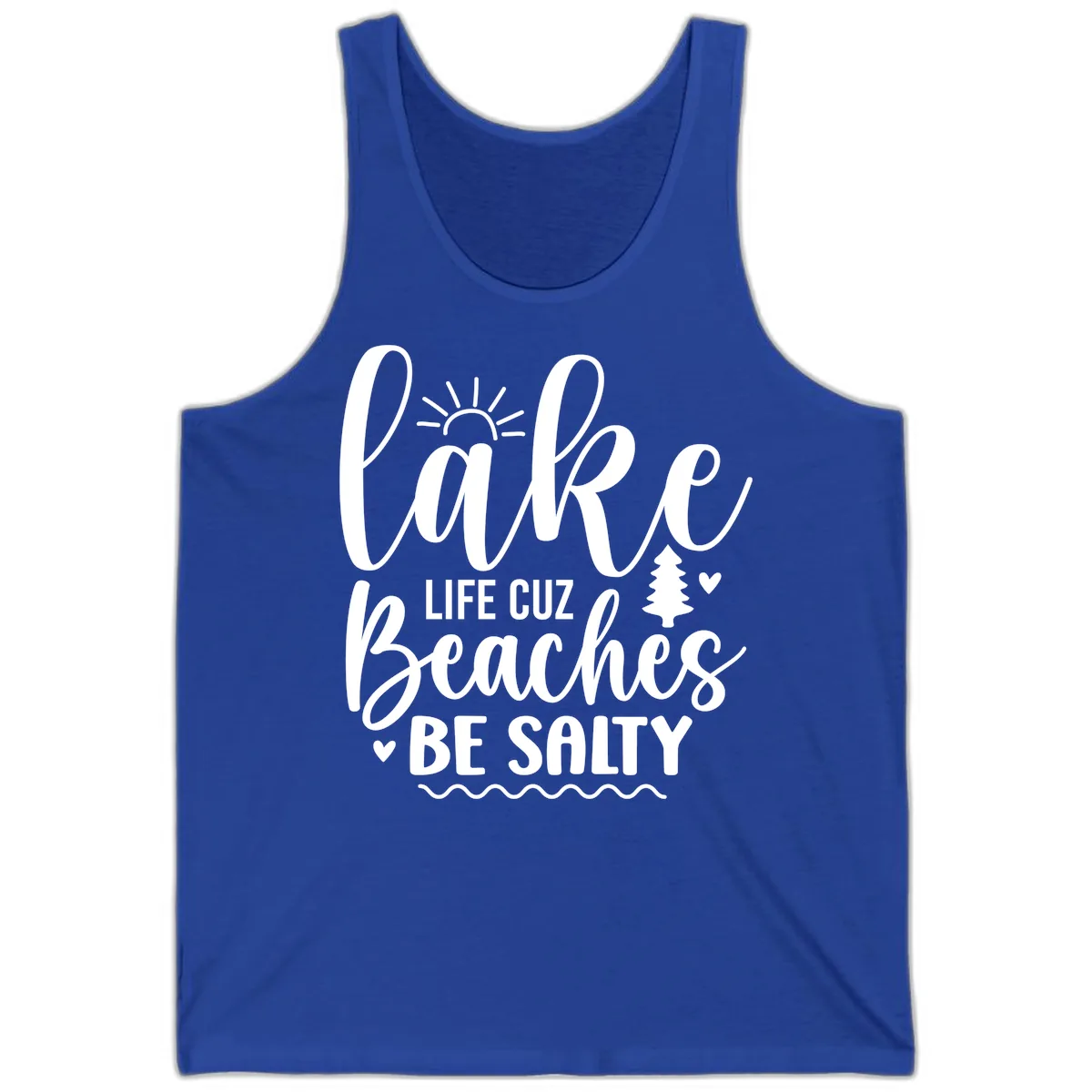 Lake Life Cuzz Beaches Be Salty Tank in True Royal