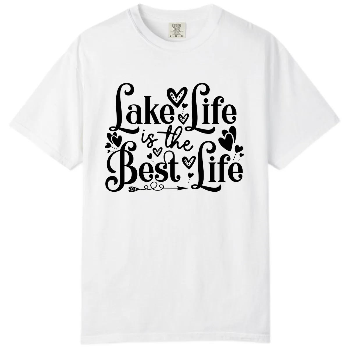 Lake Life Is The Best Life Comfort Color in White