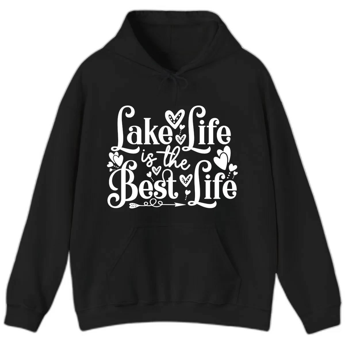Lake Life Is The Best Life Hoodie in Black