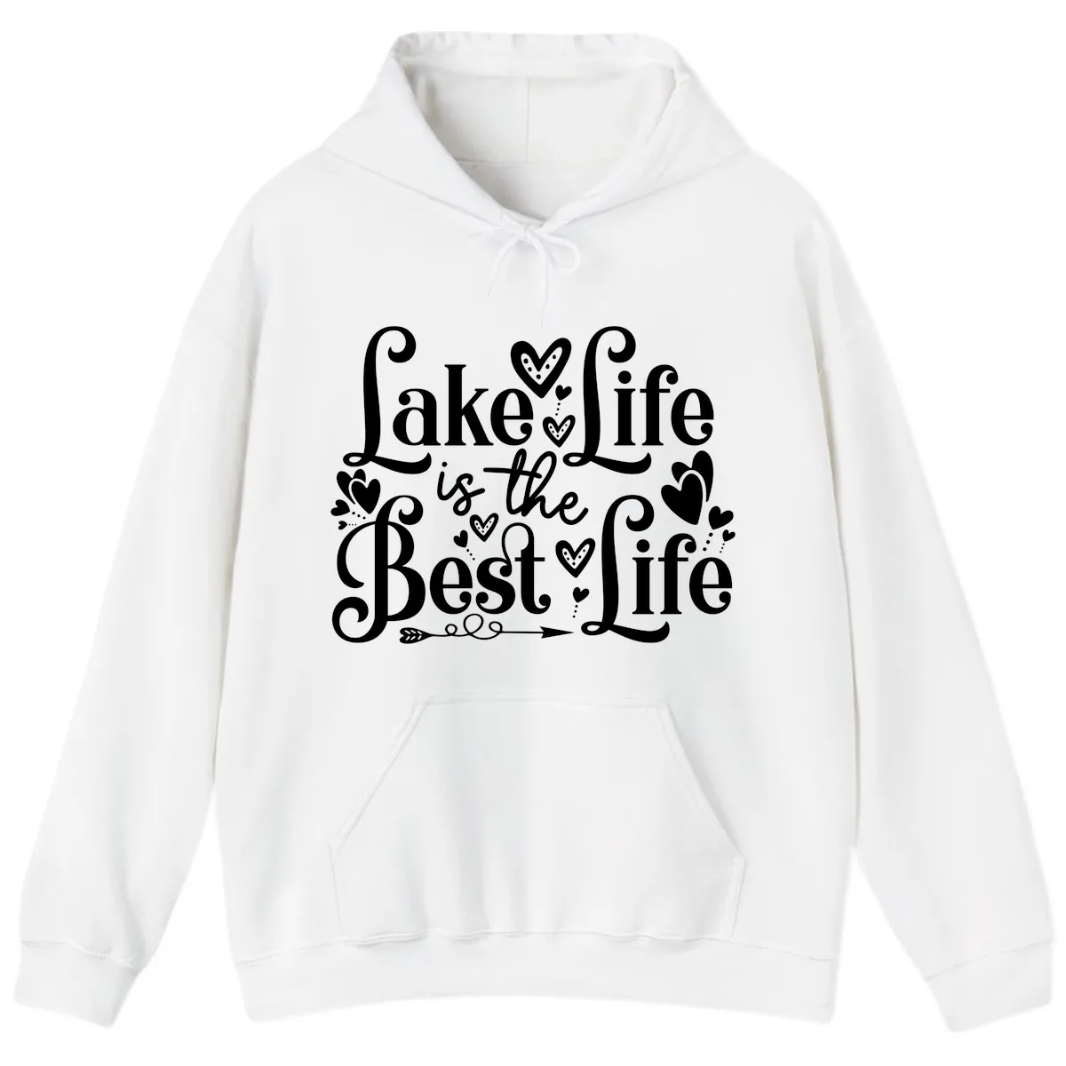 Lake Life Is The Best Life Hoodie in White