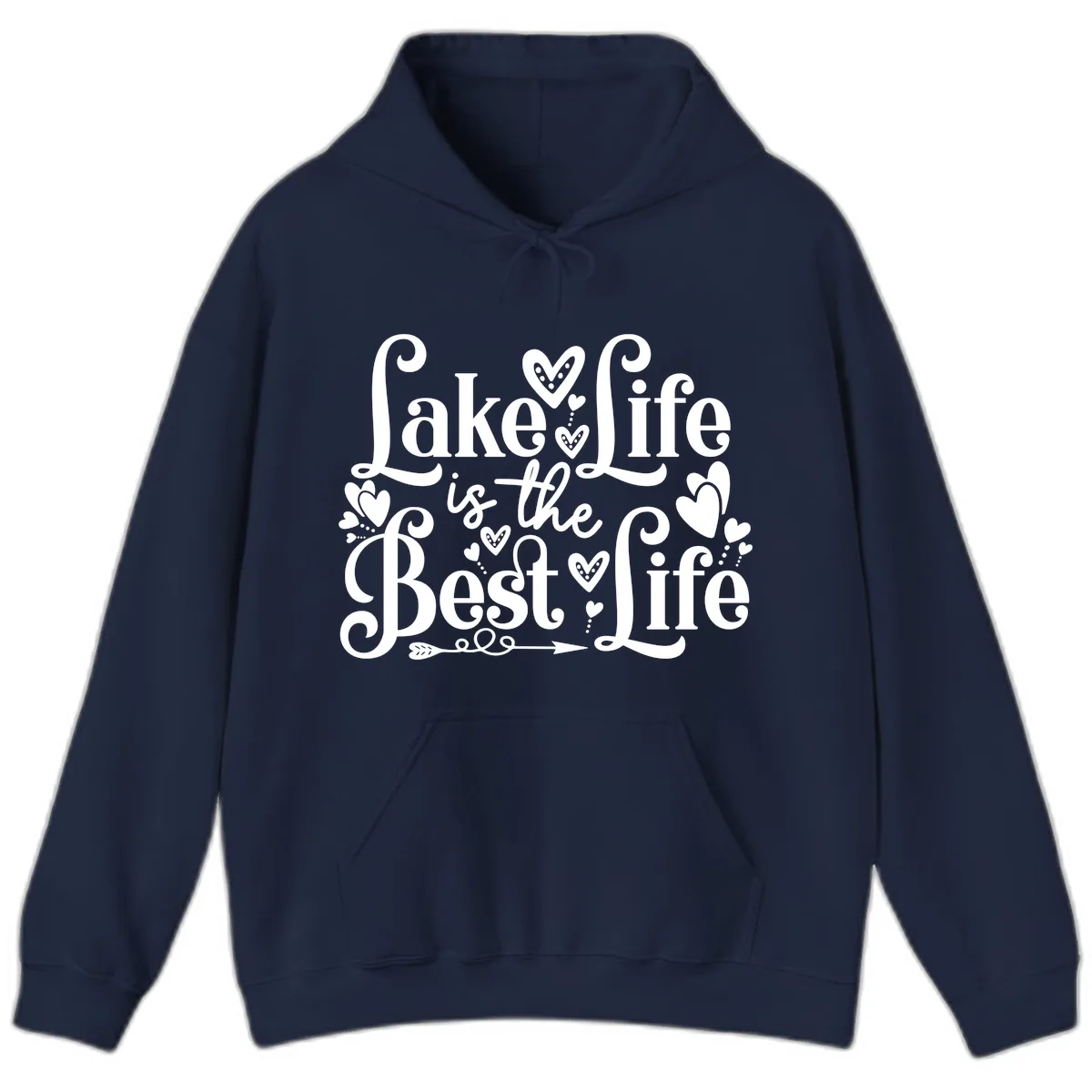 Lake Life Is The Best Life Hoodie in Navy
