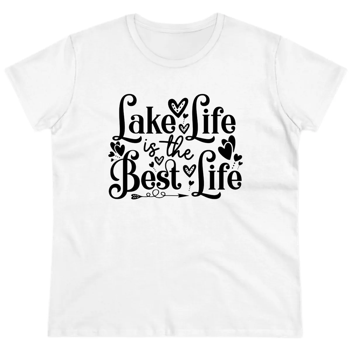 Lake Life Is The Best Life Ladies Tee in White
