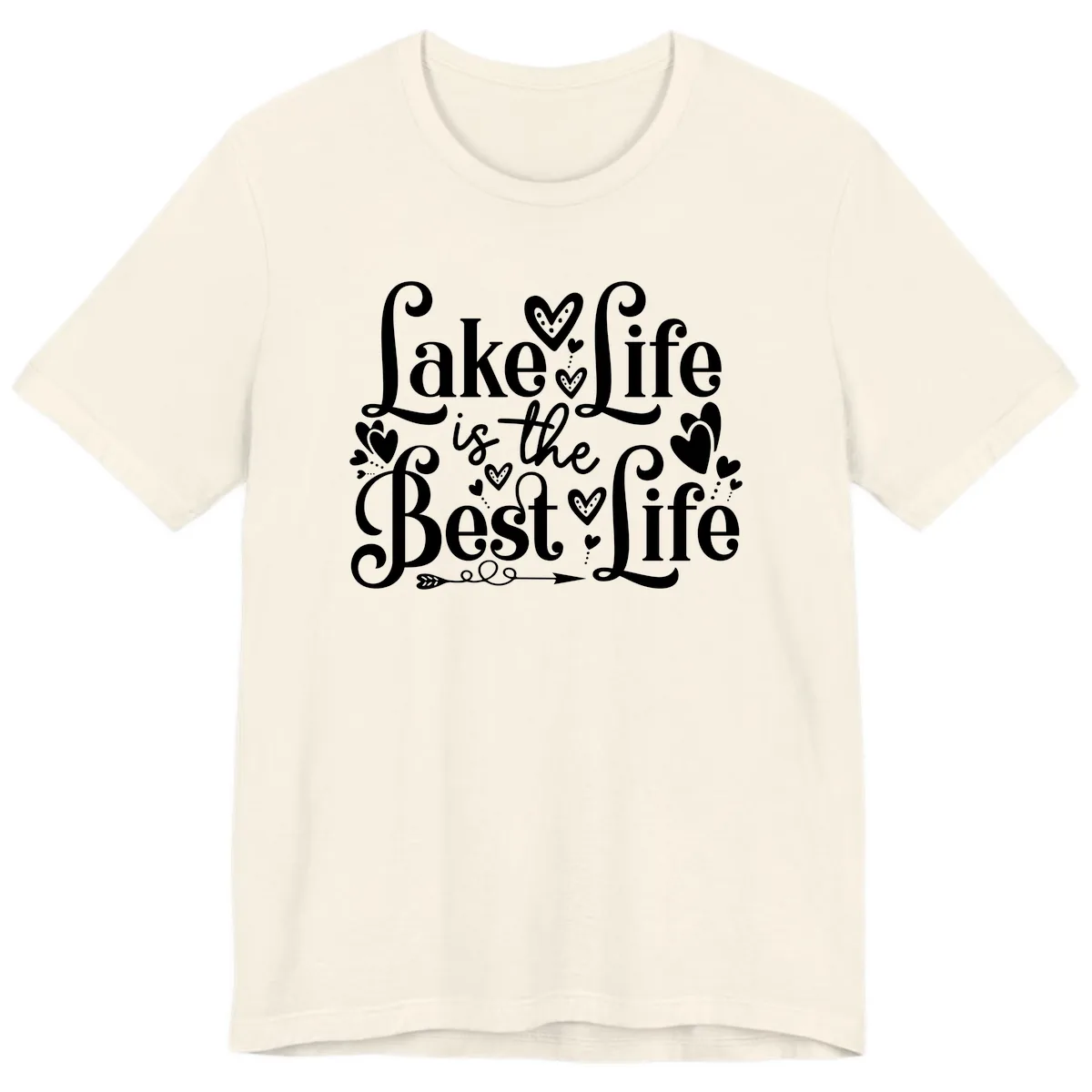 Lake Life Is The Best Life Premium T-Shirt in Natural
