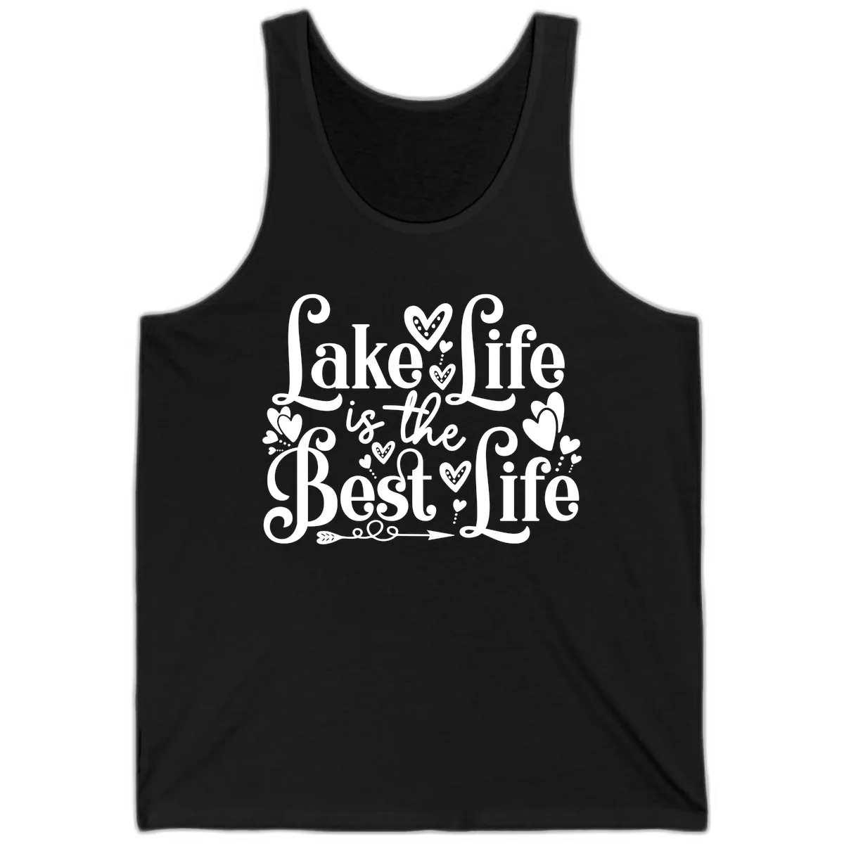 Lake Life Is The Best Life Tank in Black