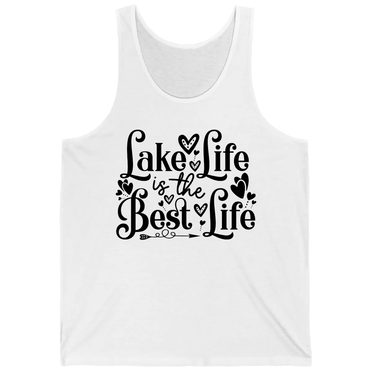 Lake Life Is The Best Life Tank in White