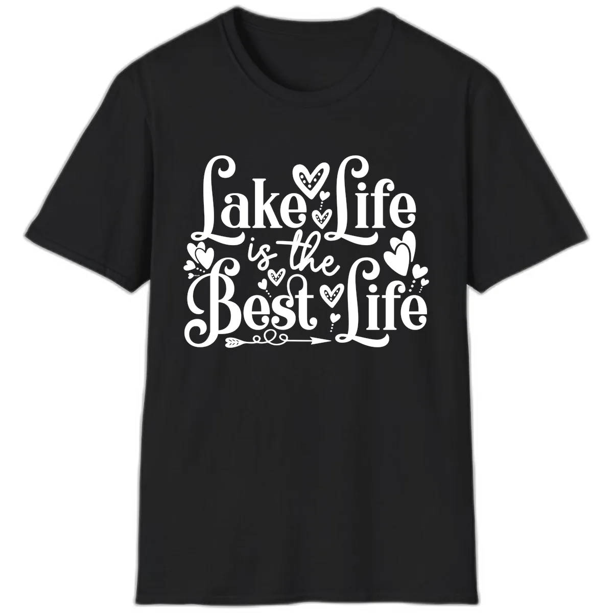 Lake Life Is The Best Life T-Shirt in Black