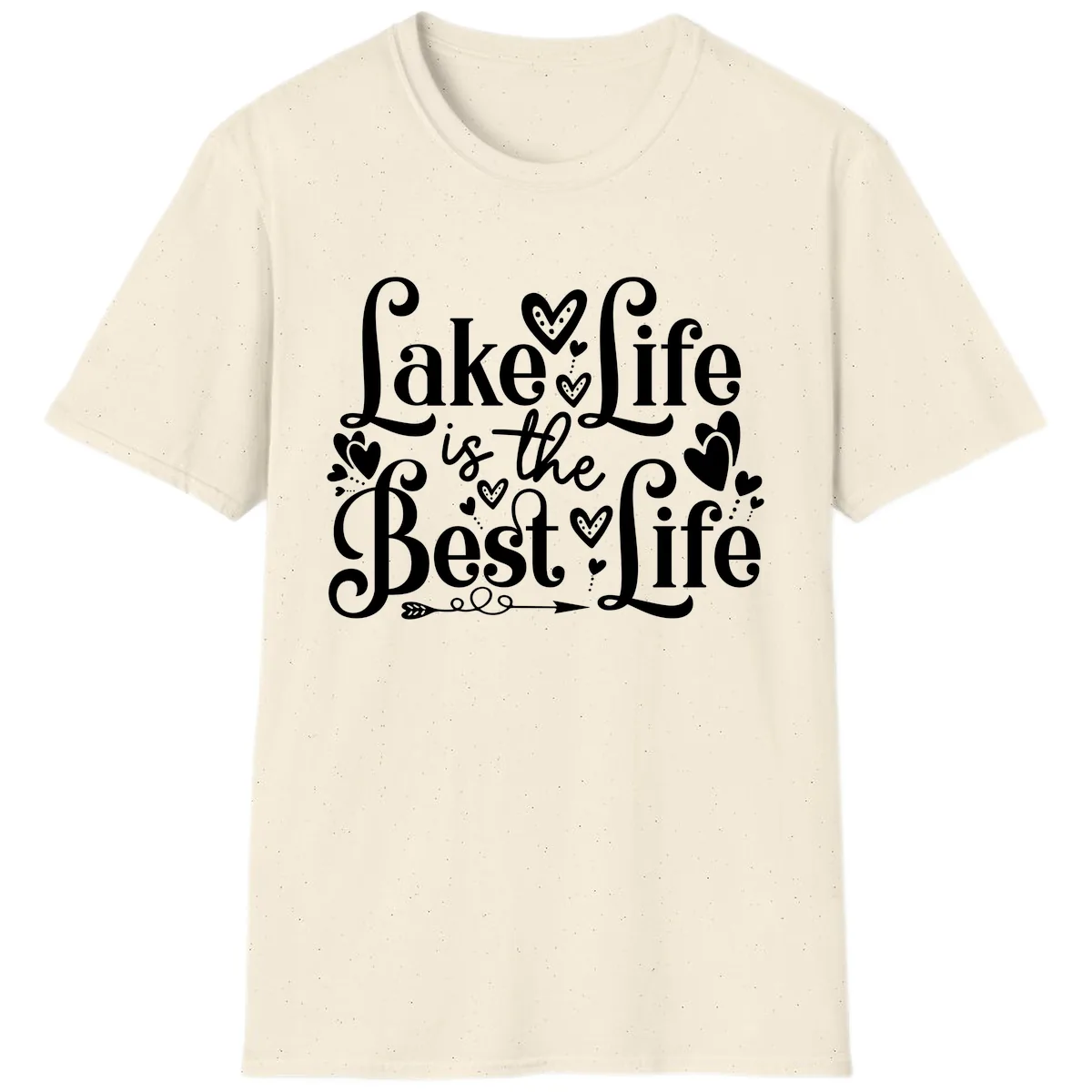 Lake Life Is The Best Life T-Shirt in Natural