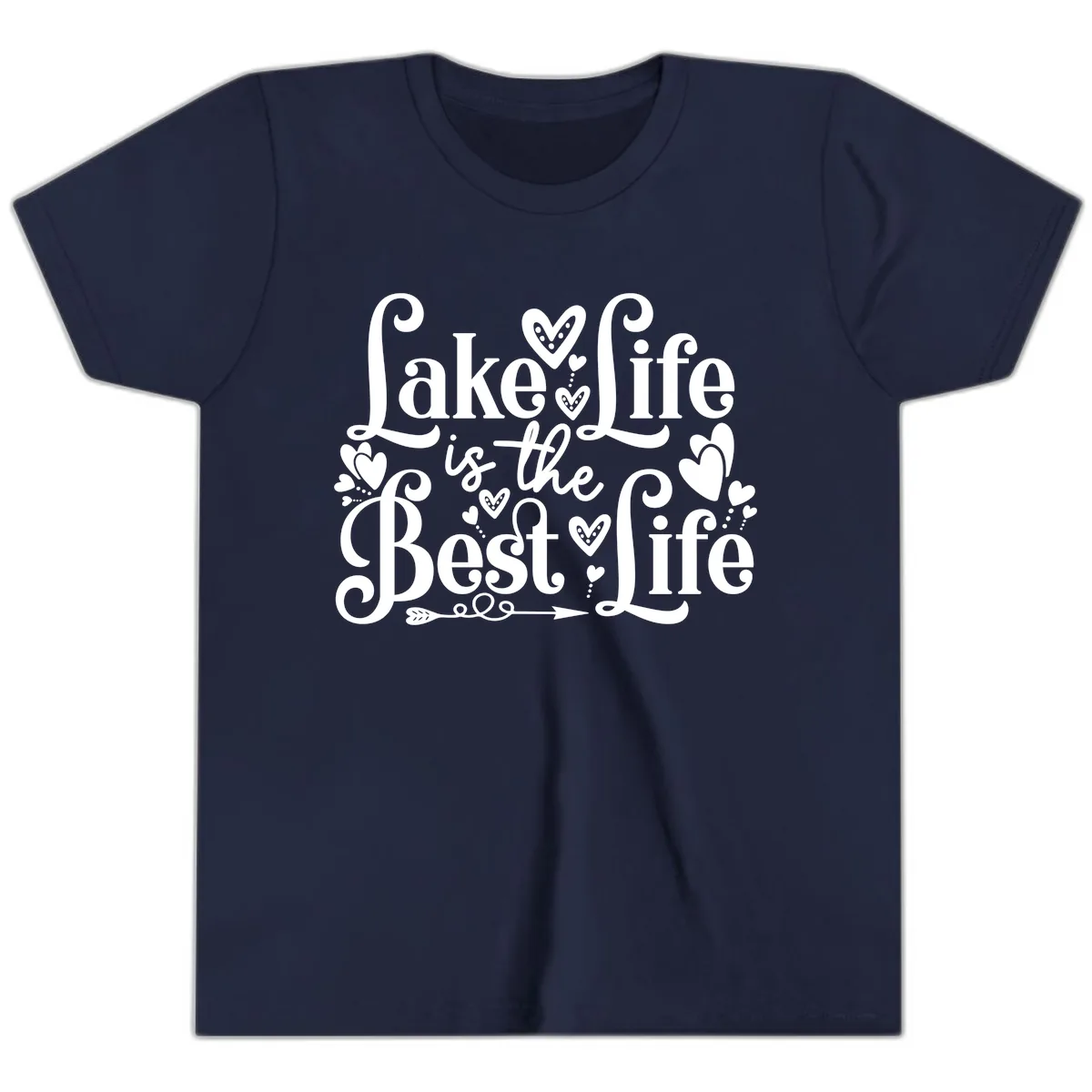 Lake Life Is The Best Life Youth T-Shirt in Navy