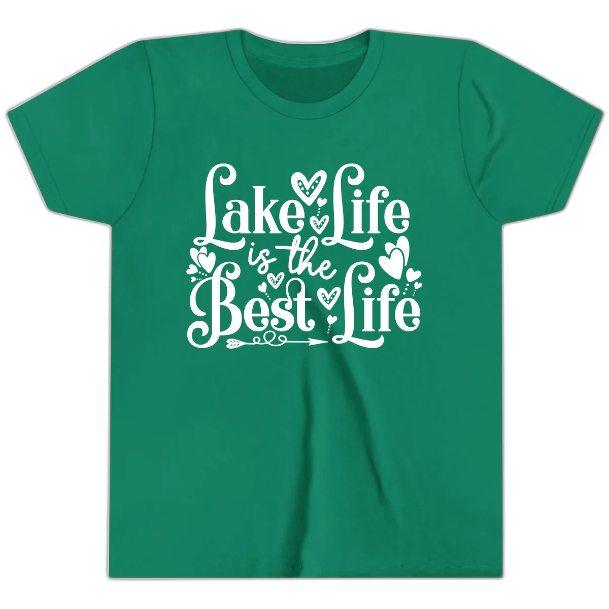 Lake Life Is The Best Life Youth T-Shirt in Kelly