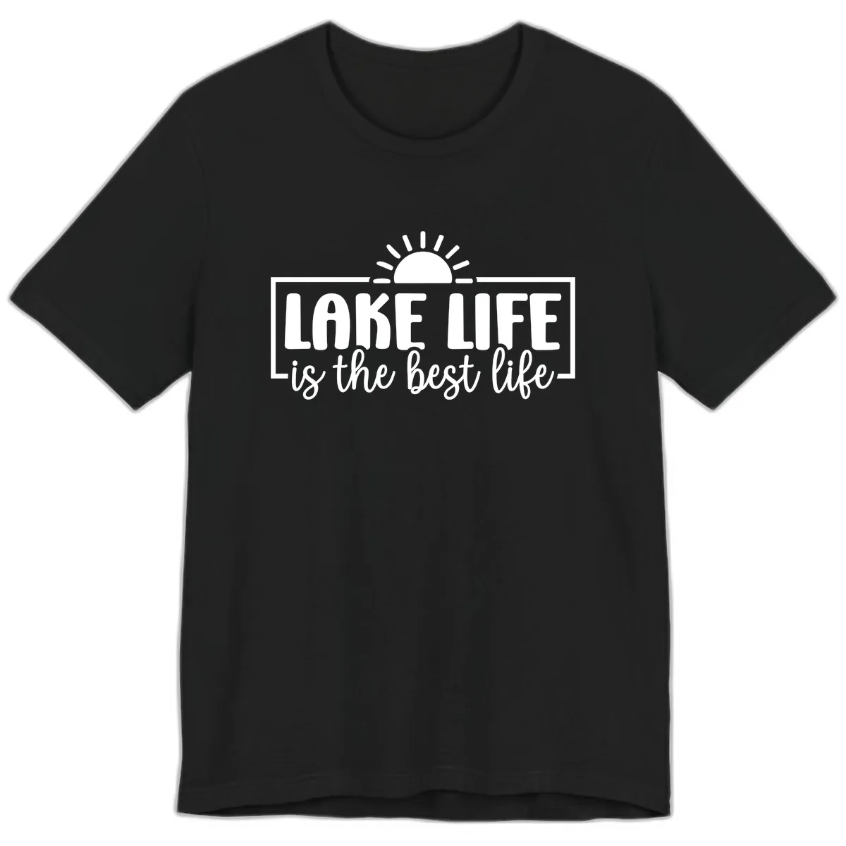 Lake Life Is The Best Life Design Premium T-Shirt in Black