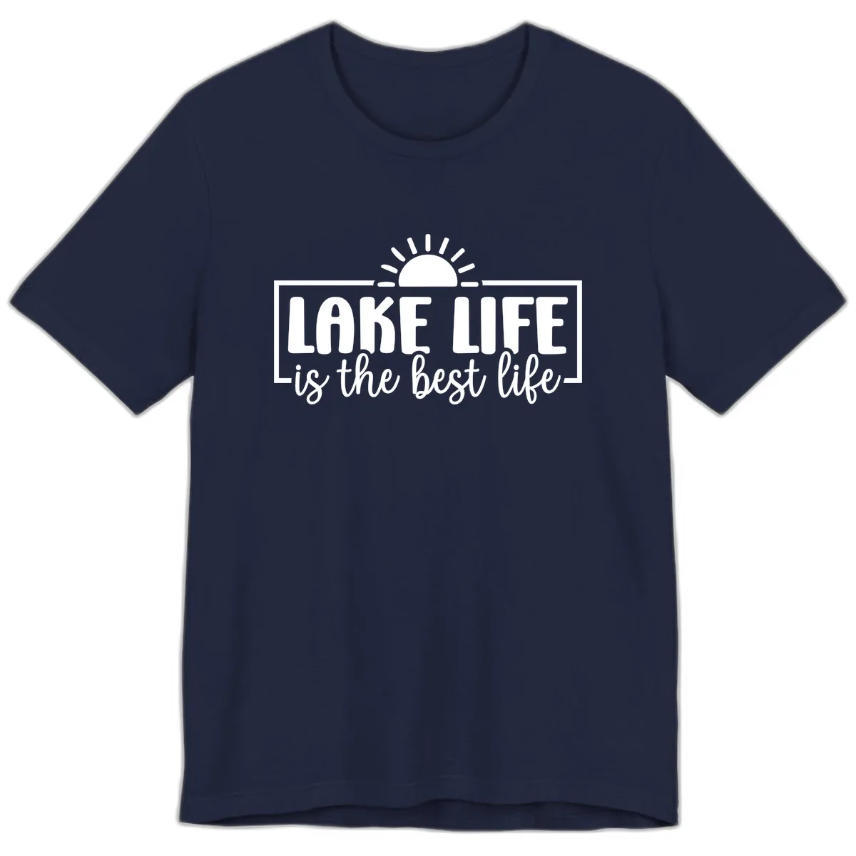 Lake Life Is The Best Life Design Premium T-Shirt in Navy