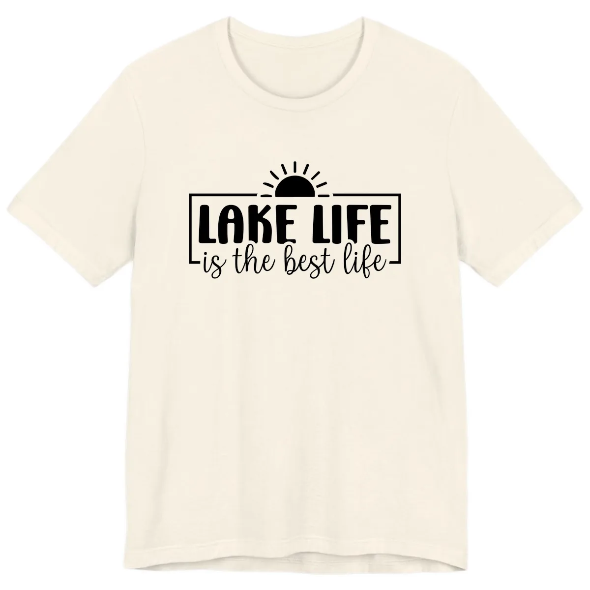 Lake Life Is The Best Life Design Premium T-Shirt in Natural