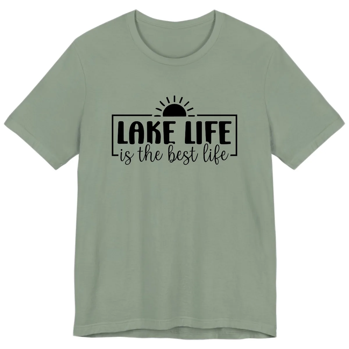 Lake Life Is The Best Life Design Premium T-Shirt in Sage