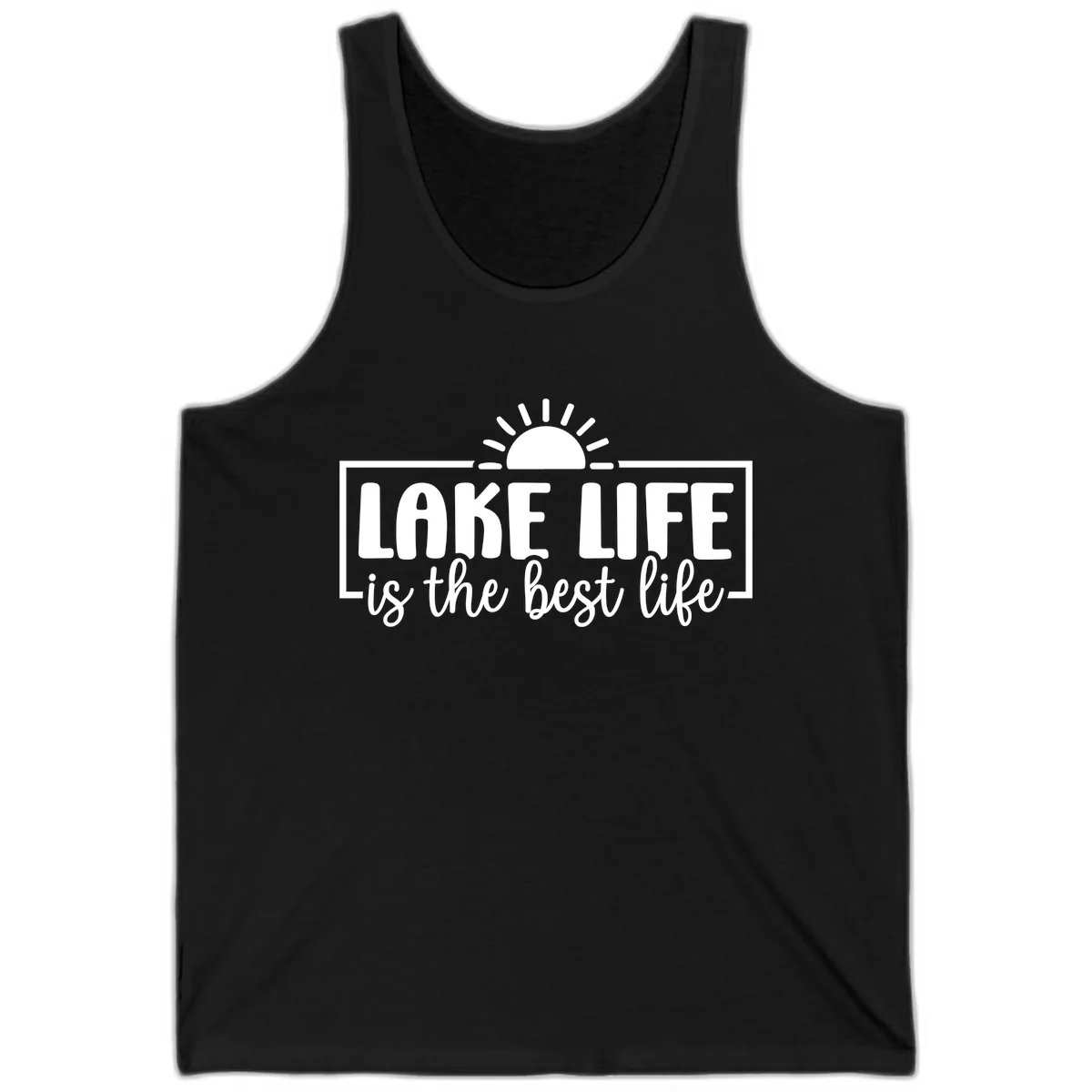 Lake Life Is The Best Life Design Tank in Black