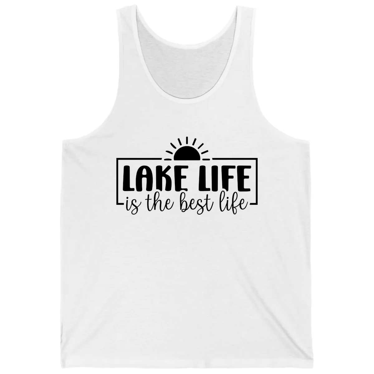 Lake Life Is The Best Life Design Tank in White