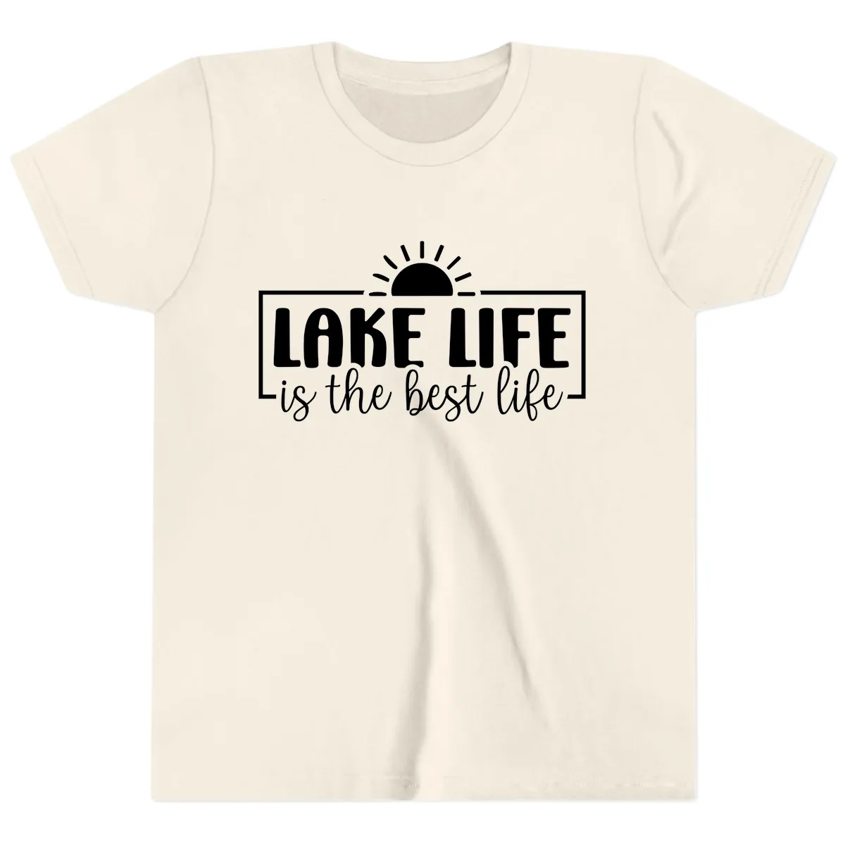 Lake Life Is The Best Life Design Youth T-Shirt in Natural