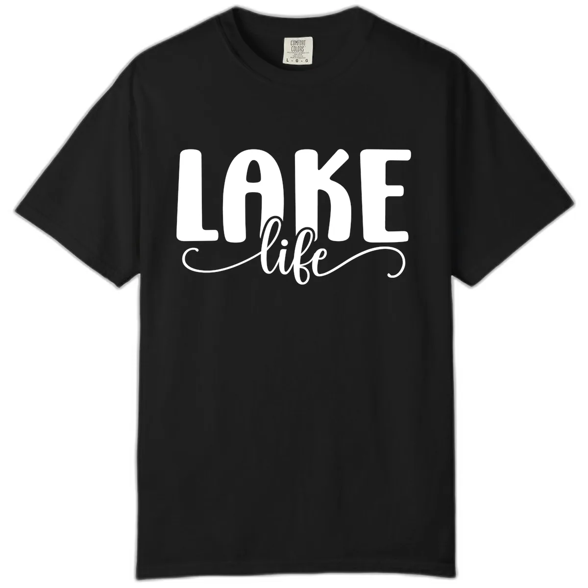 Lake Life Script Typography Design Comfort Color in Black