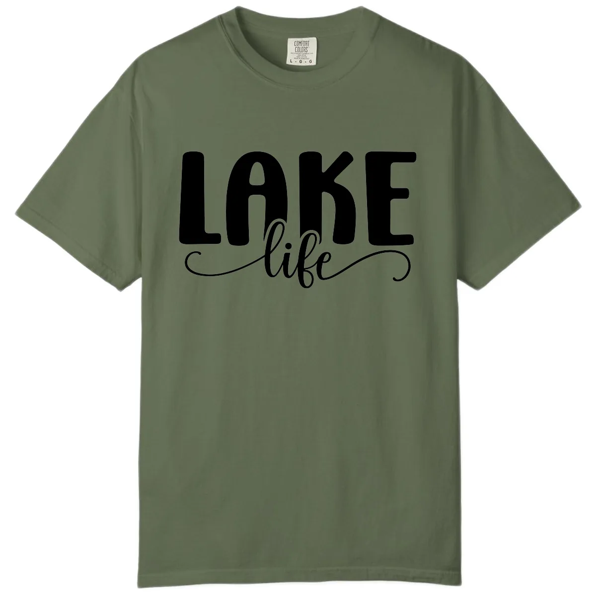 Lake Life Script Typography Design Comfort Color in Sage