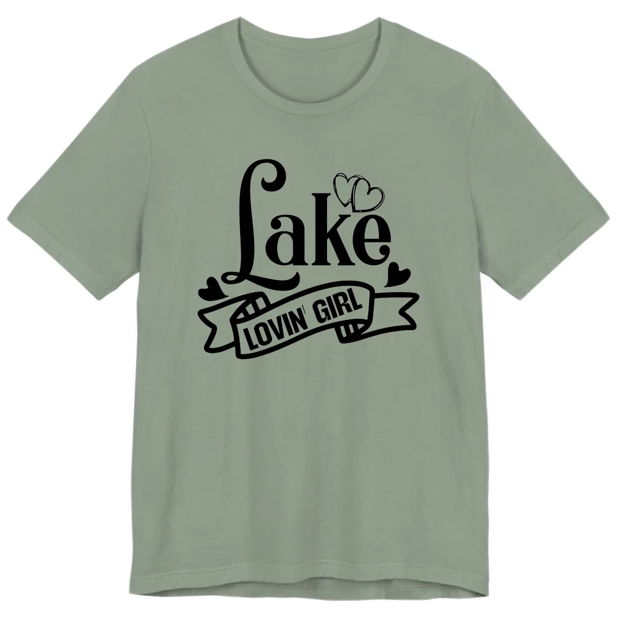 Lake Lovin' Girl Lifestyle Apparel Premium T-Shirt in Sage