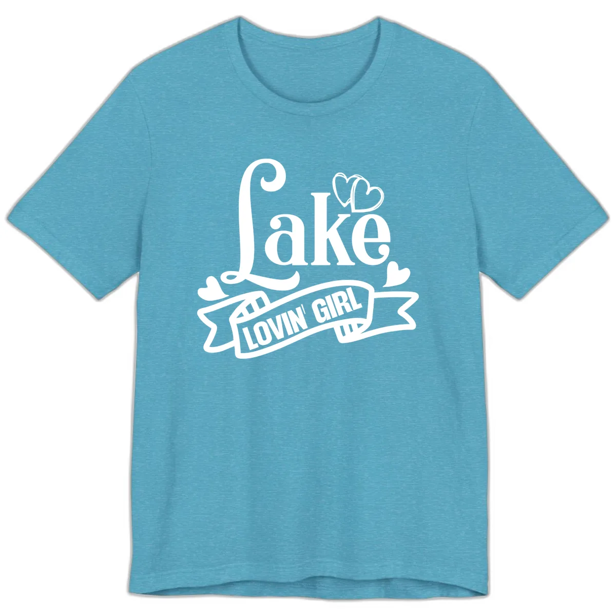 Lake Lovin' Girl Lifestyle Apparel Premium T-Shirt in Heather Aqua